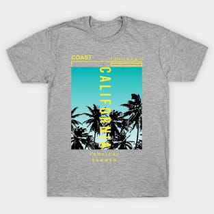 California Tropical Summer Palm tree T-Shirt